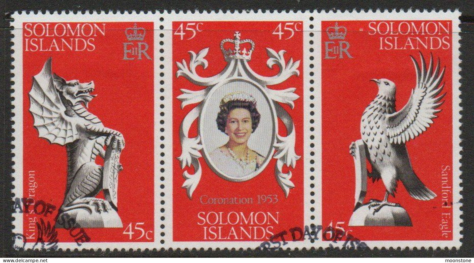 Solomon Islands 1978 25th Anniversary Of Coronation Set Of 3, Used, SG 357/9 (BP) - Iles Salomon (...-1978)