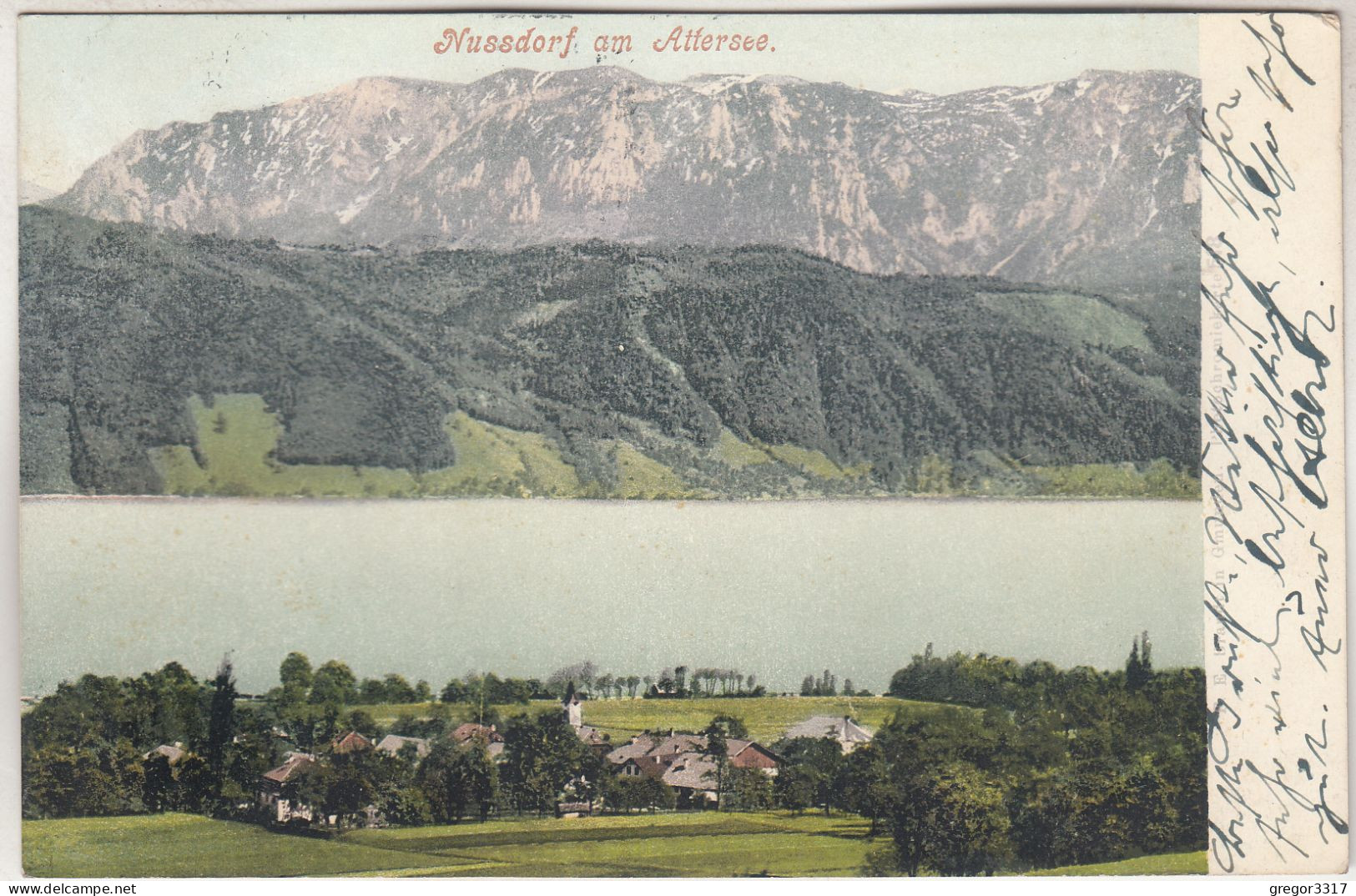 C6680) NUSSDORFam ATTERSEE - 25.08.1906 - Attersee-Orte