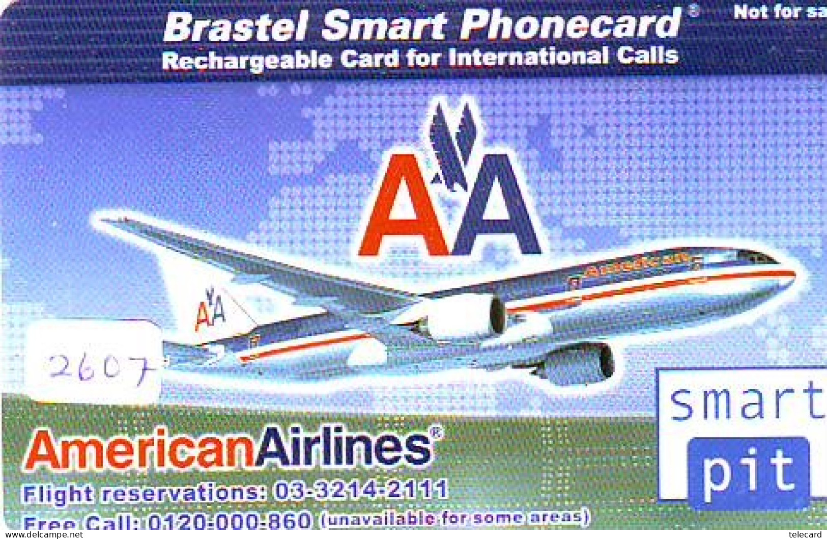 Télécarte JAPON *American Airlines * (2607) AVIATION * AIRLINE Phonecard JAPAN AIRPLANE * FLUGZEUG * - Aviones