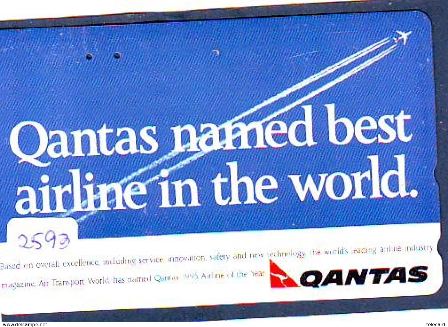 Télécarte JAPON * QANTAS * (2593) AVIATION * AIRLINE Phonecard JAPAN AIRPLANE * FLUGZEUG * - Aviones