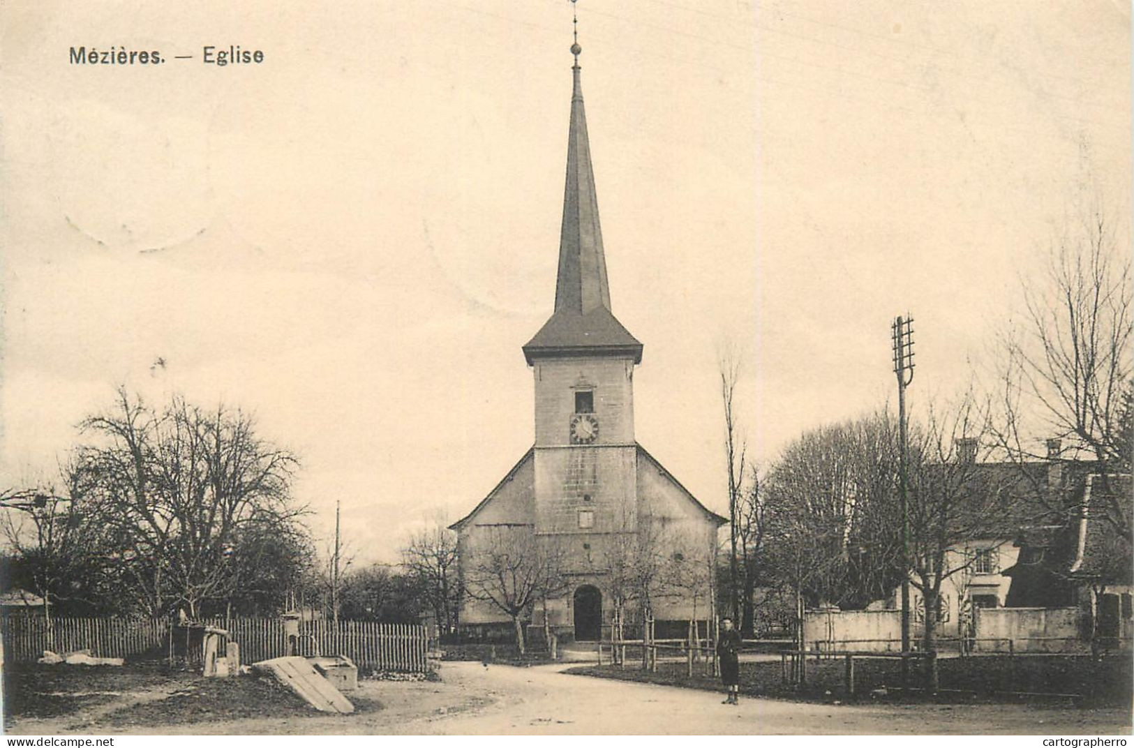 Suisse Mezieres Eglise 1908 Correspondence Madame Henri Piguet Corcelles Le Jourat - Le Pont - Jorat-Mézières