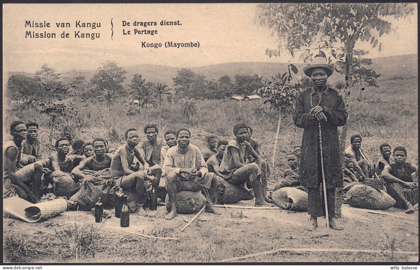 +++ CPA - Mission De KANGU - Le Portage - Kongo - MAYUMBE    // - Missions