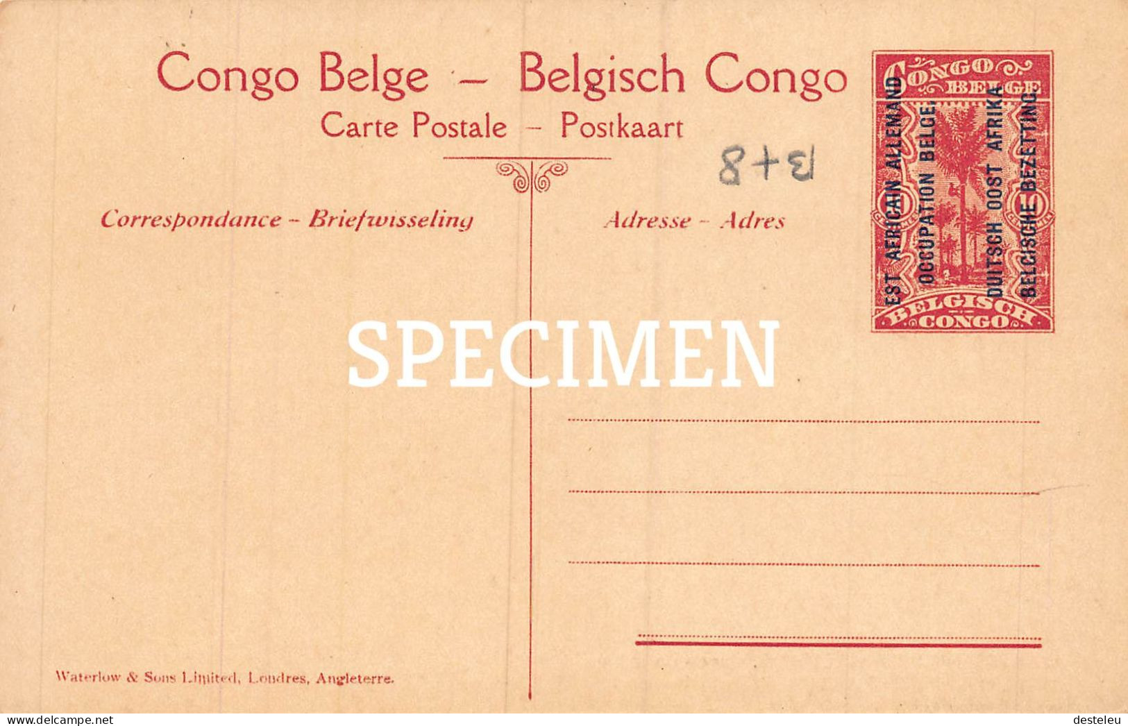 Est Africain Allemand - Entrée D'un Village Watuzi - 10 Centimes Stamp - Ruanda