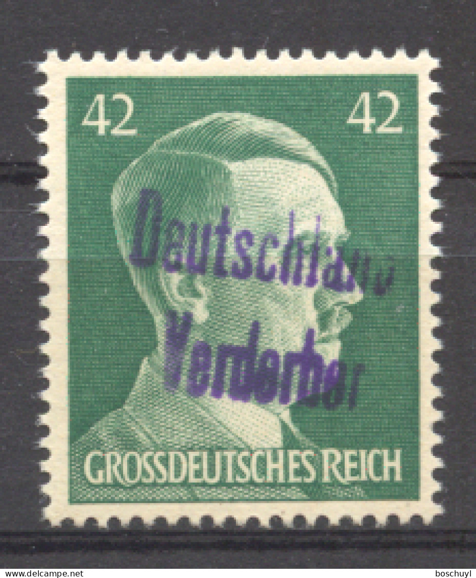 Germany, Meissen, Local Issues, 1945, Hitler 42 Pf, MNH, Michel 17 - Forgery ??? - Privé- & Lokale Post