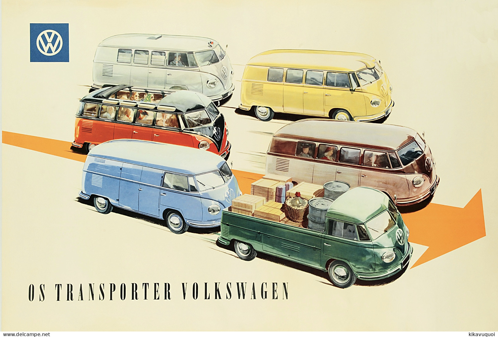 Affiche Poster - Volkswagen Combi - Voitures