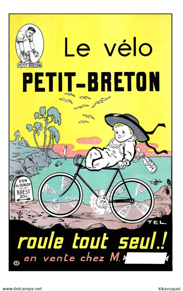 Affiche Poster - Velo Petit Breton - Moto