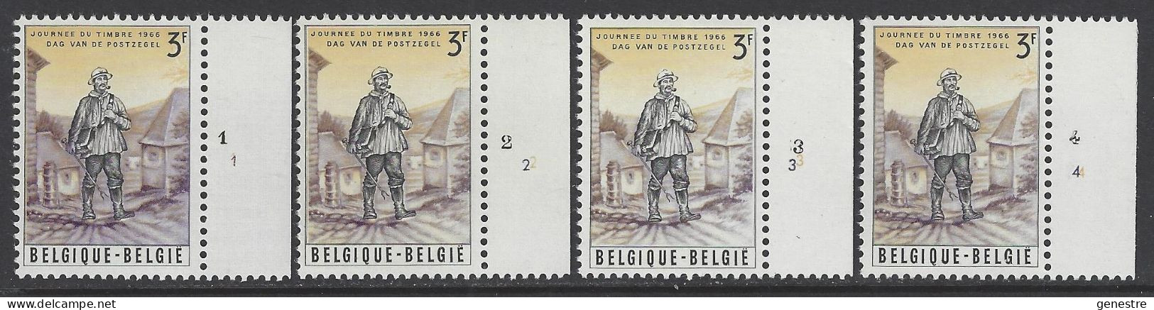 Belgique - 1966 - COB 1367 ** (MNH) - Planches 1 à 4, Série Complète - 1961-1970