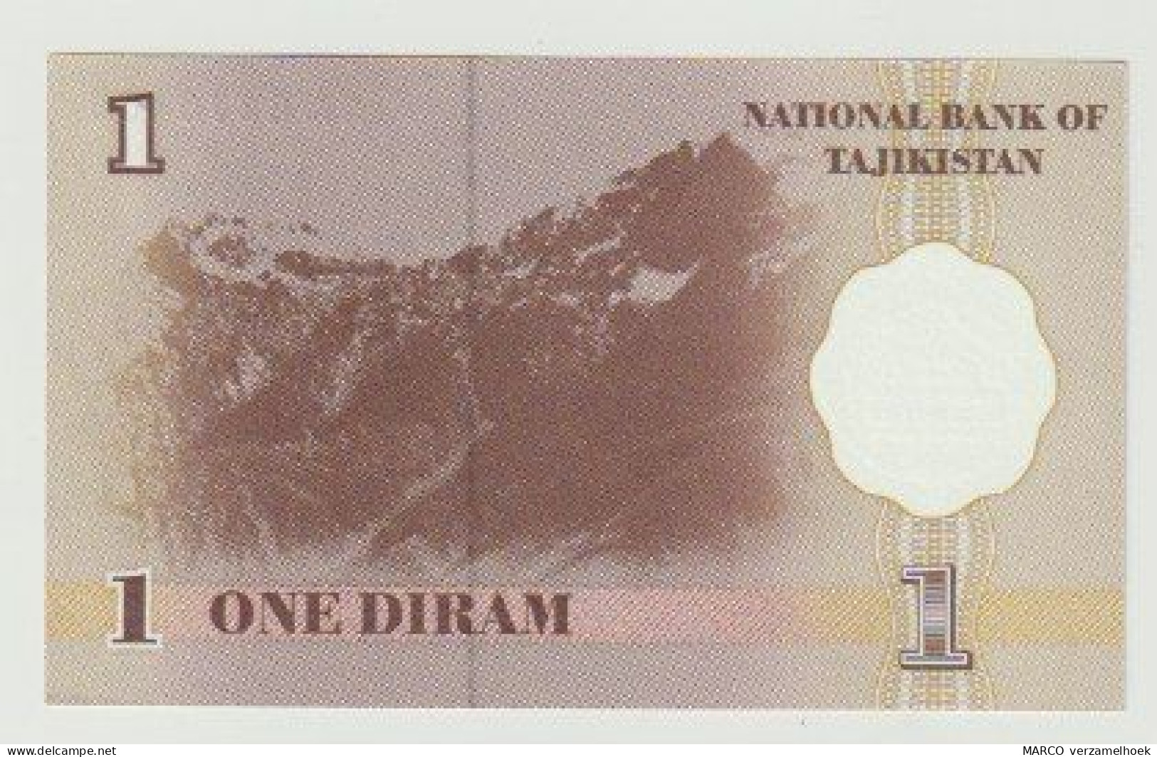 Banknote Tajikistan 1 Diram 1999 UNC - Tadjikistan