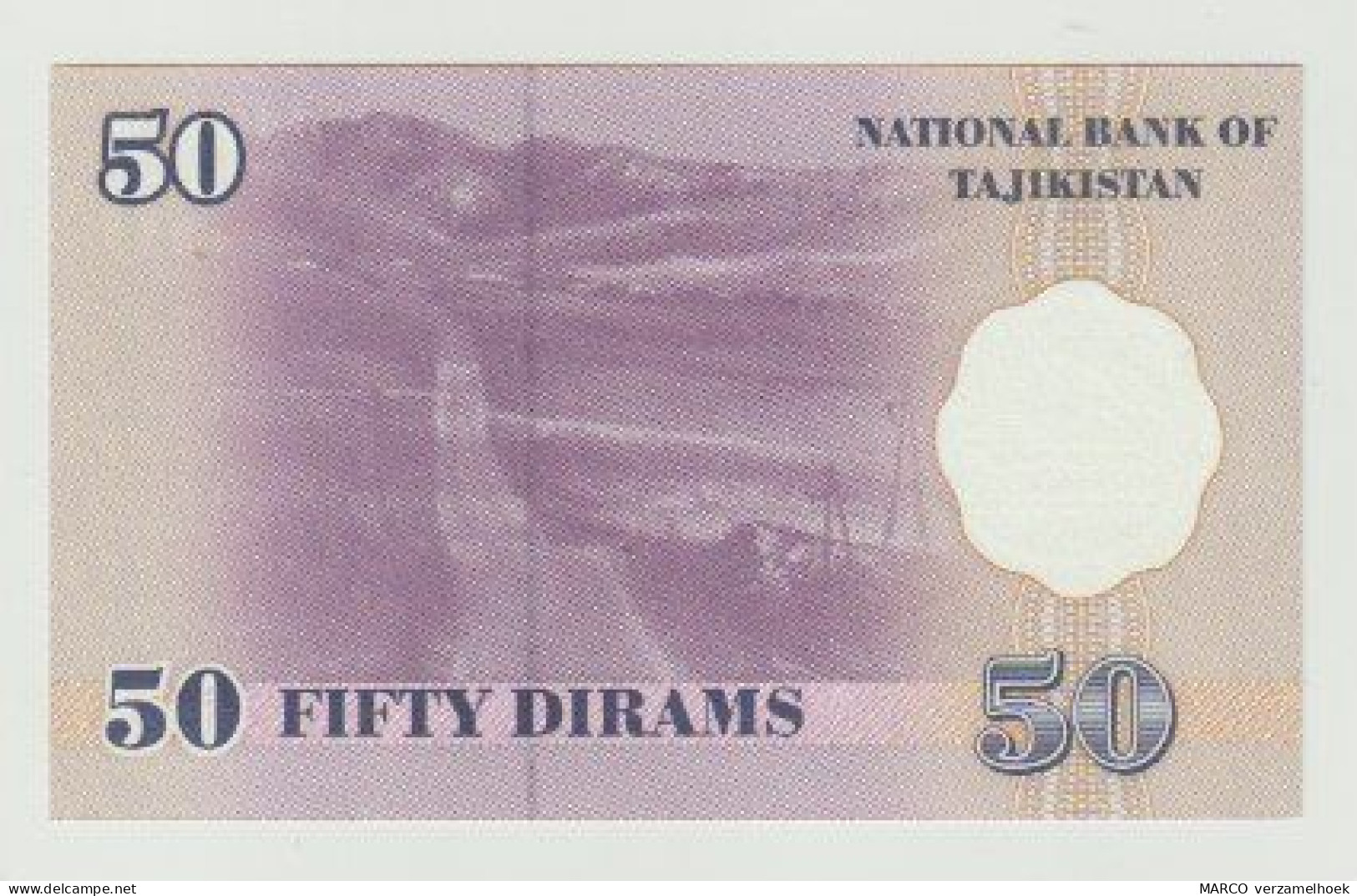 Banknote Tajikistan 50 Dirams 1999 UNC - Tadschikistan