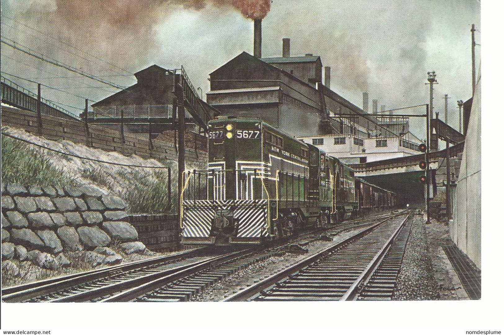 18507) USA New York Central NYC Pittsburgh Lake Erie RR Locomotive Art Creation Card By Fogg - Pittsburgh