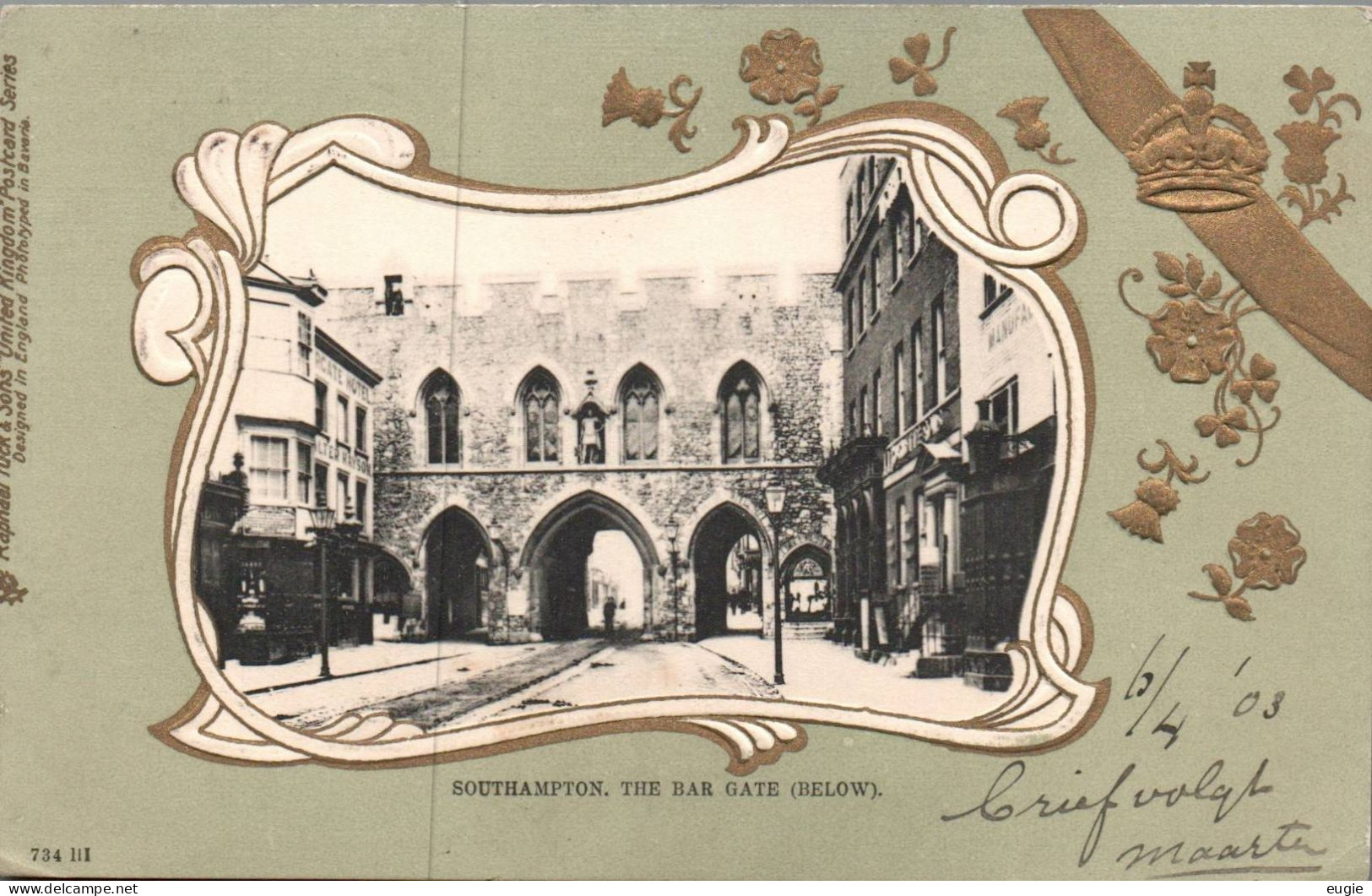 1742/ Southampton, The Bar Gate Below,  1903 - Southampton