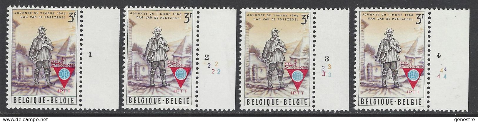 Belgique - 1966 - COB 1381 ** (MNH) - Planches 1 à 4, Série Complète - 1961-1970