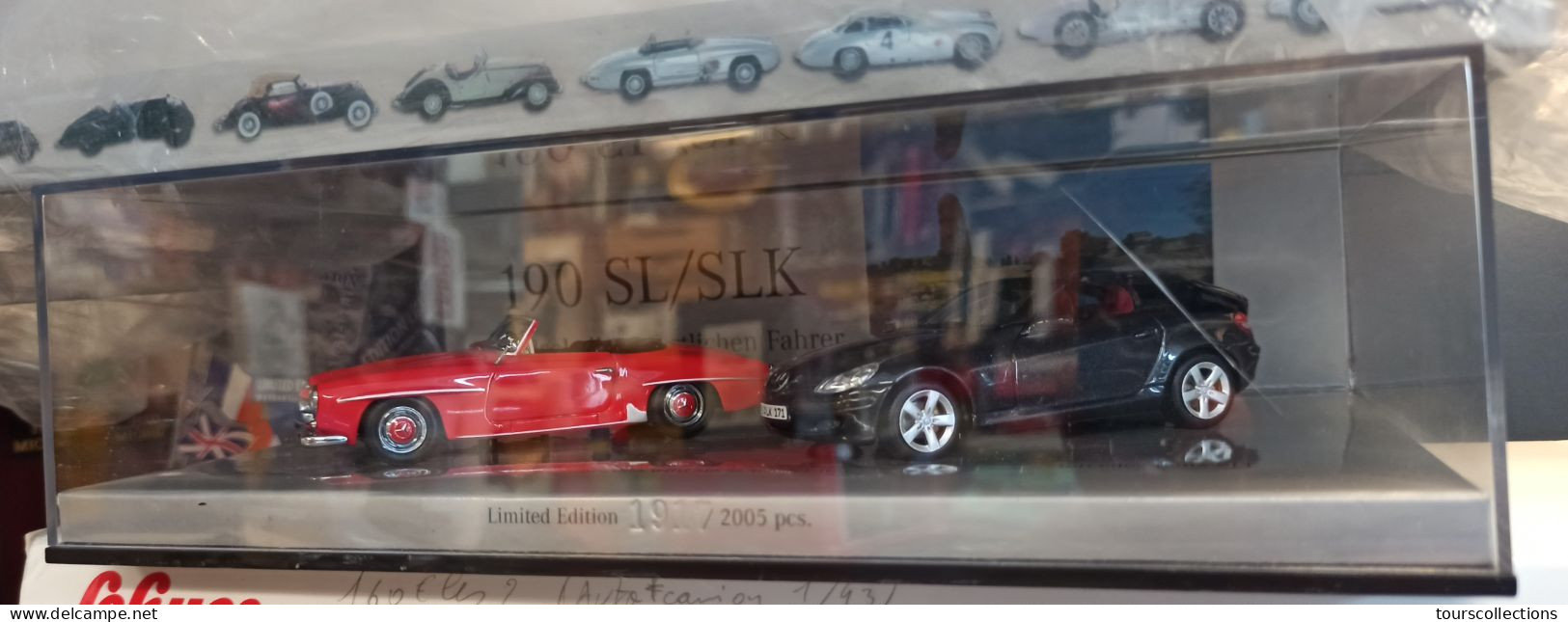 1/43 MINICHAMPS - MERCEDES Coffret Duo 190 SL / SLK @ Ref B6 696 2224 History Set Limited Edition 2005 Pcs - Minichamps