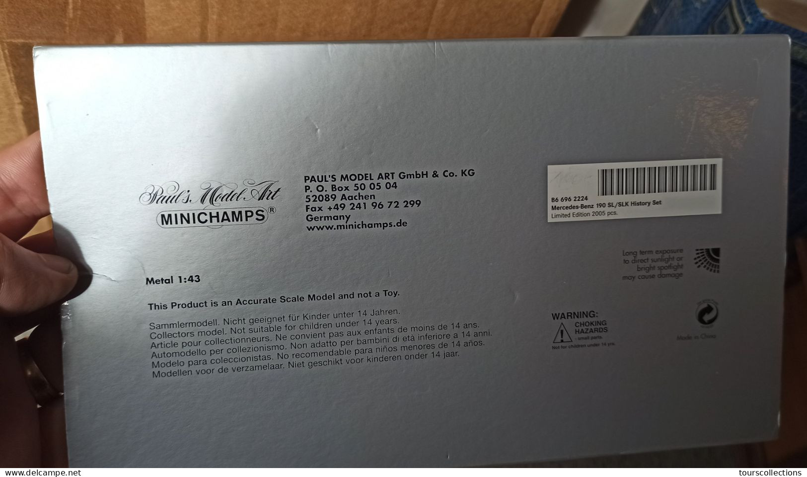 1/43 MINICHAMPS - MERCEDES Coffret Duo 190 SL / SLK @ Ref B6 696 2224 History Set Limited Edition 2005 Pcs - Minichamps