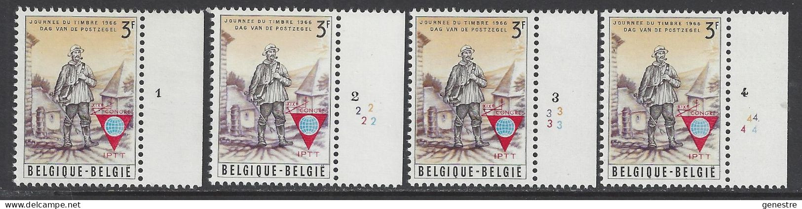 Belgique - 1966 - COB 1381 ** (MNH) - Planches 1 à 4, Série Complète - 1961-1970