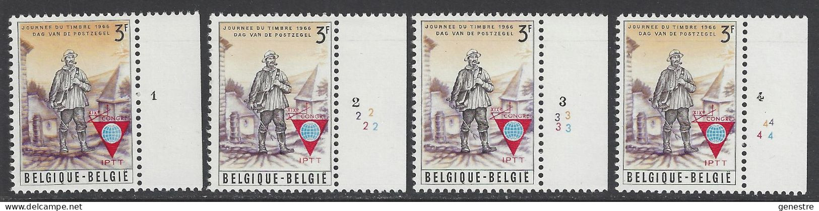 Belgique - 1966 - COB 1381 ** (MNH) - Planches 1 à 4, Série Complète - 1961-1970