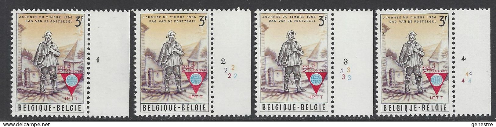 Belgique - 1966 - COB 1381 ** (MNH) - Planches 1 à 4, Série Complète - 1961-1970