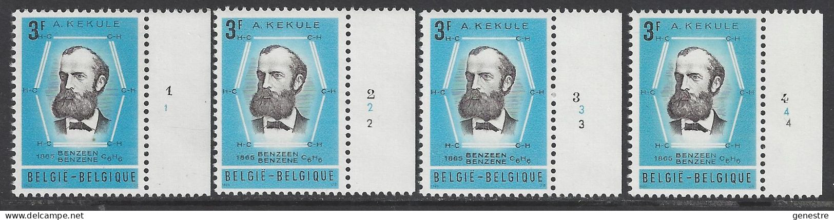 Belgique  - 1966 - COB 1382 ** (MNH) - Planches 1 à 4, Série Complète - 1961-1970