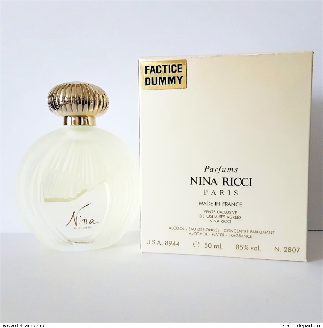 FLACON FACTICE DUMMY NINA De NINA RICCI   EDT  50 Ml + Boite - Riproduzioni