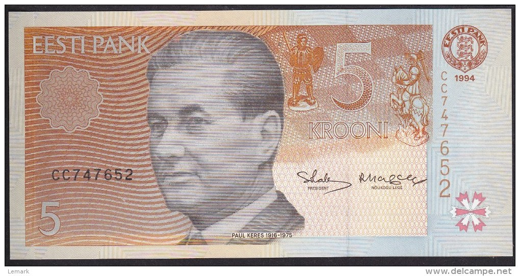 Estonia 5 Krooni 1994 P76 UNC - Estonie