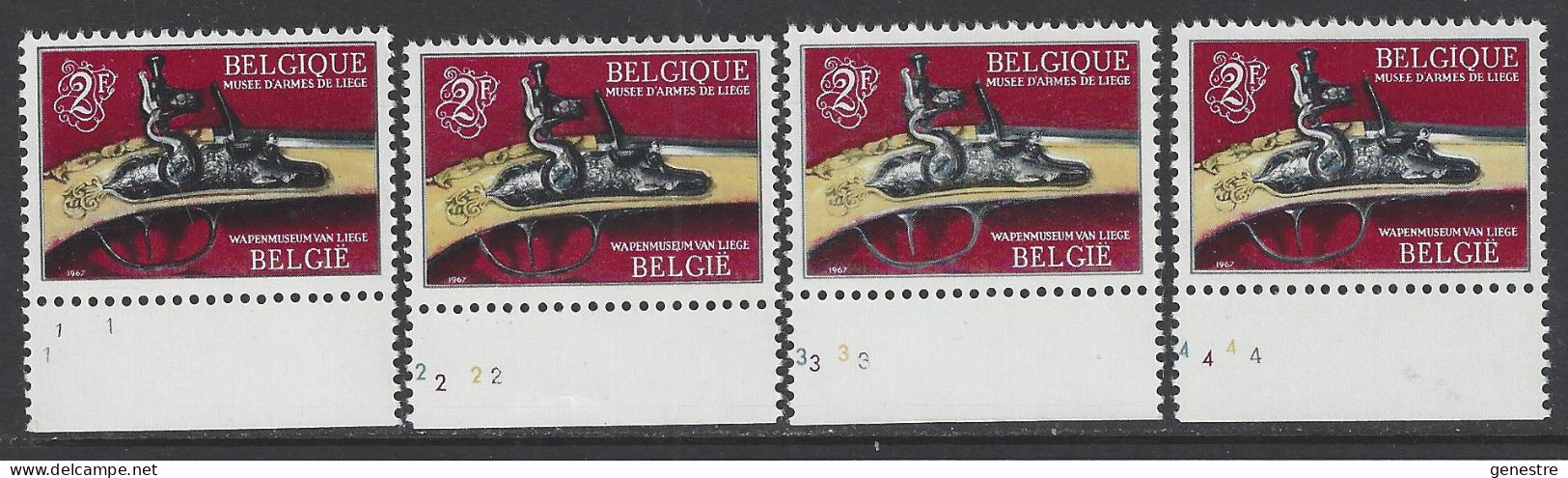 Belgique - 1967 - COB 1406 ** (MNH) - Planches 1 à 4, Série Complète - 1961-1970