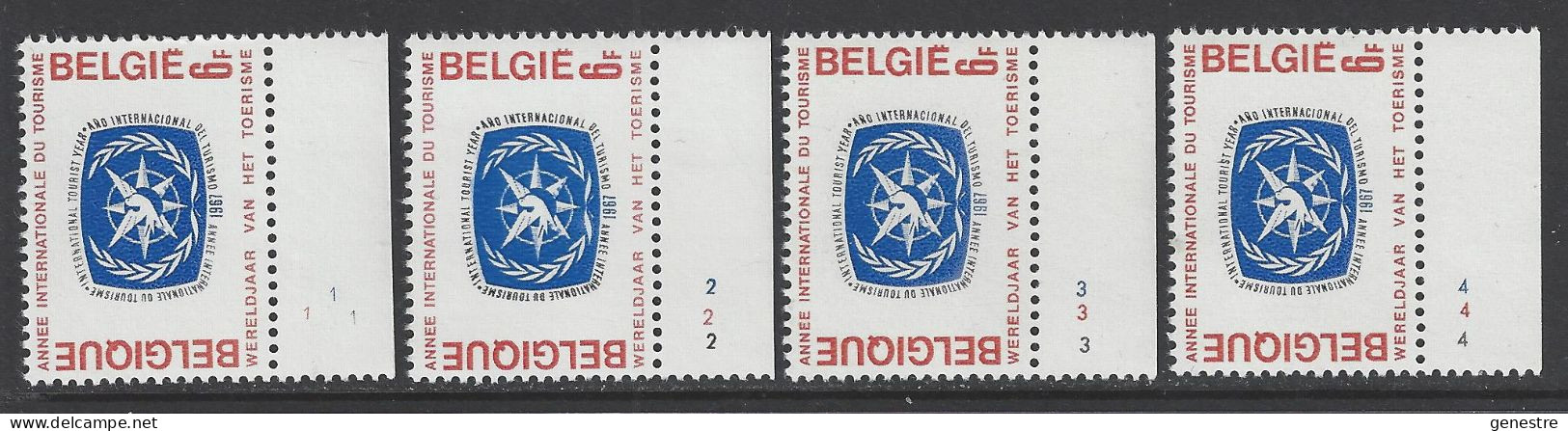 Belgique - 1967 - COB 1407 ** (MNH) - Planches 1 à 4, Série Complète - 1961-1970