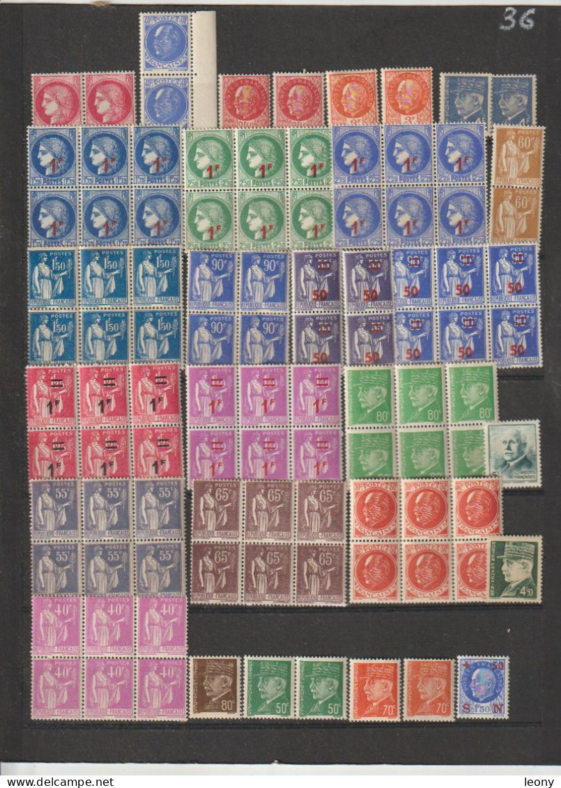 TIMBRES  DIVERS   De  FRANCE   " Type  PAIX  - CERES    "  NEUFS** - Vrac (max 999 Timbres)