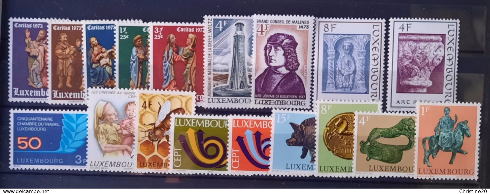 Luxembourg 1973 Année Complète  N°808/825  **TB Cote 16,55€ - Ganze Jahrgänge