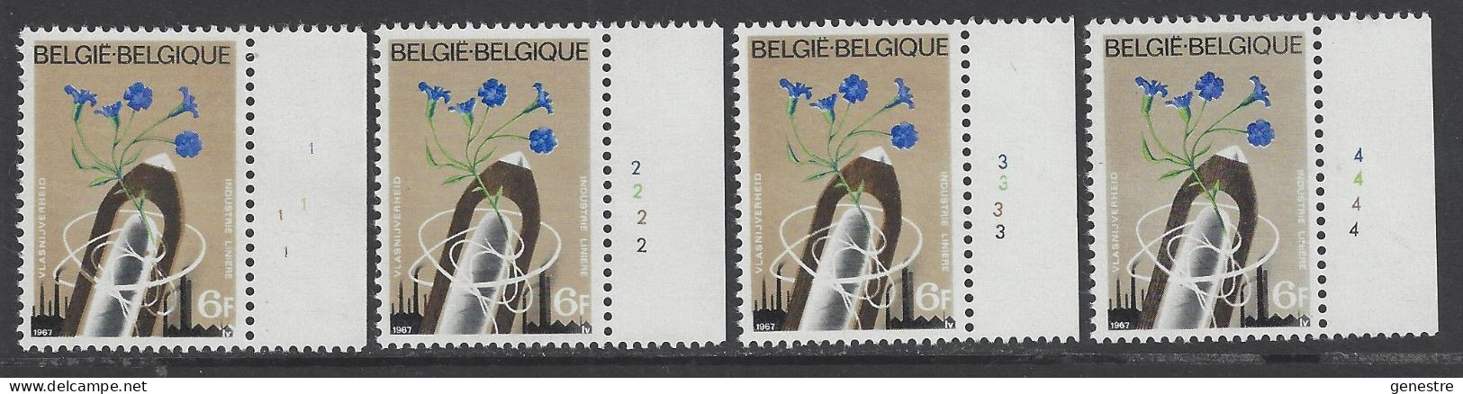 Belgique - 1967 - COB 1417 ** (MNH) - Planches 1 à 4, Série Complète - 1961-1970