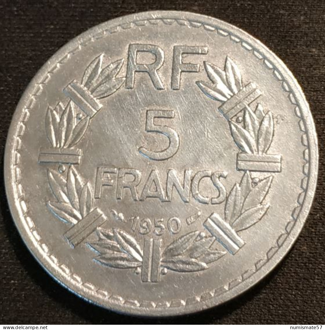 FRANCE - 5 FRANCS 1950 - Lavrillier - Aluminium - Gad 766 - KM 888b - 5 Francs