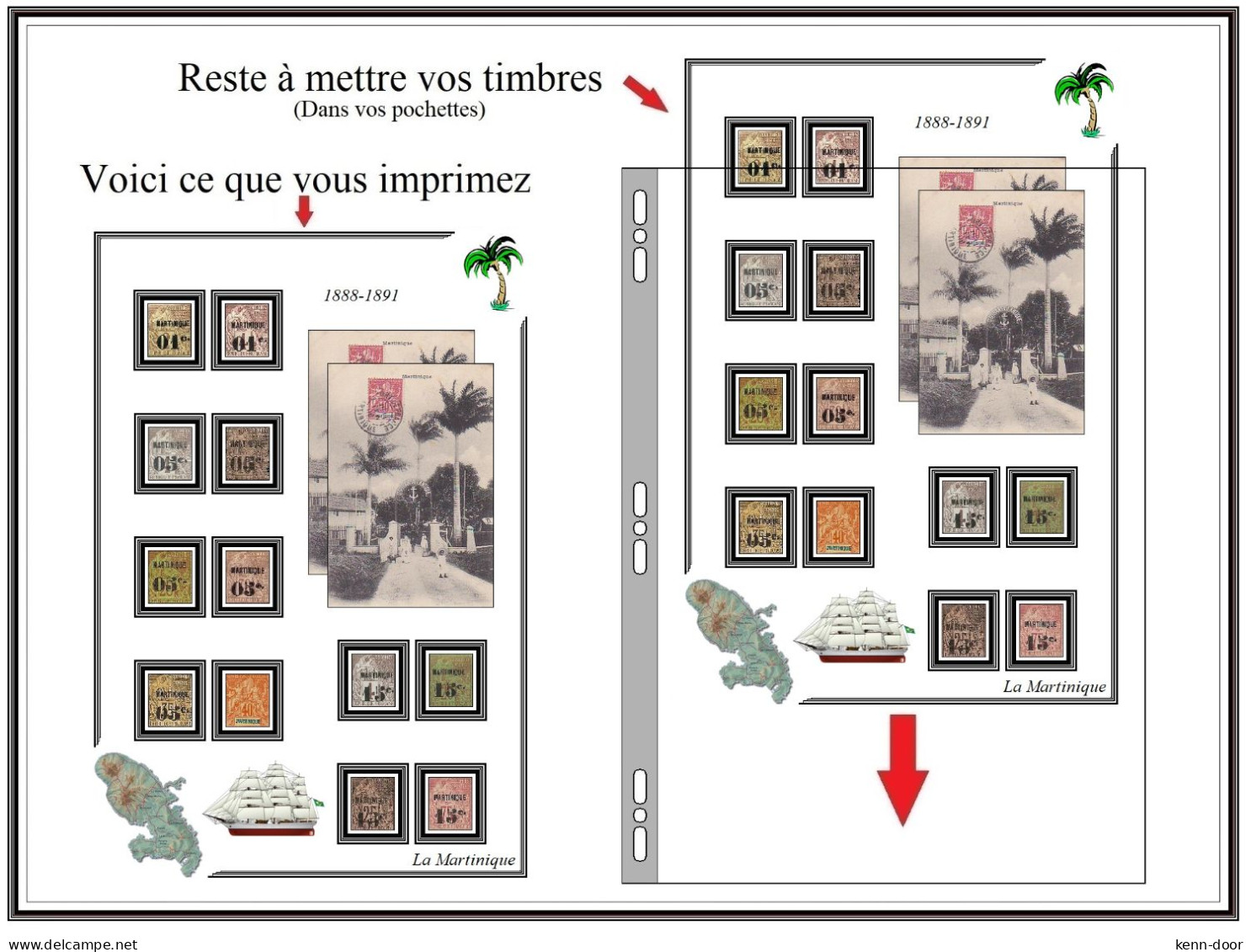 La MARTINIQUE  Album De Timbres à Imprimer  EDITION 2023 - Andere & Zonder Classificatie