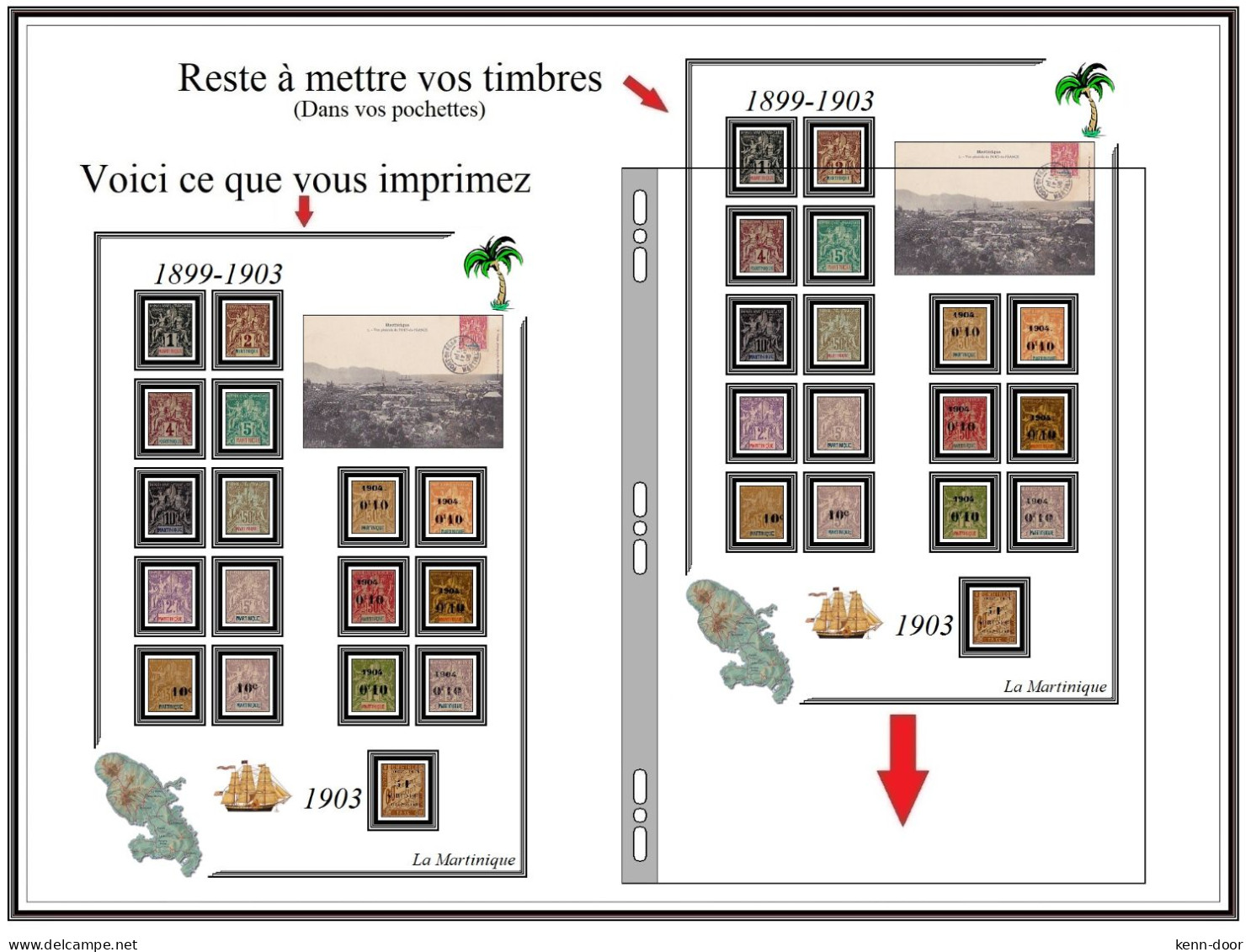 La MARTINIQUE  Album De Timbres à Imprimer  EDITION 2023 - Autres & Non Classés