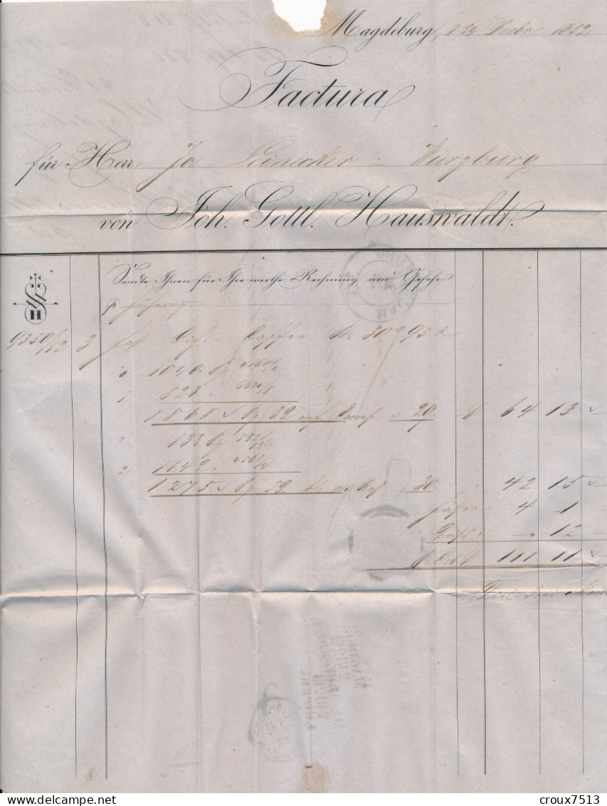 1852 LAC 3 Sgr Signé LAMY TB. - Covers & Documents