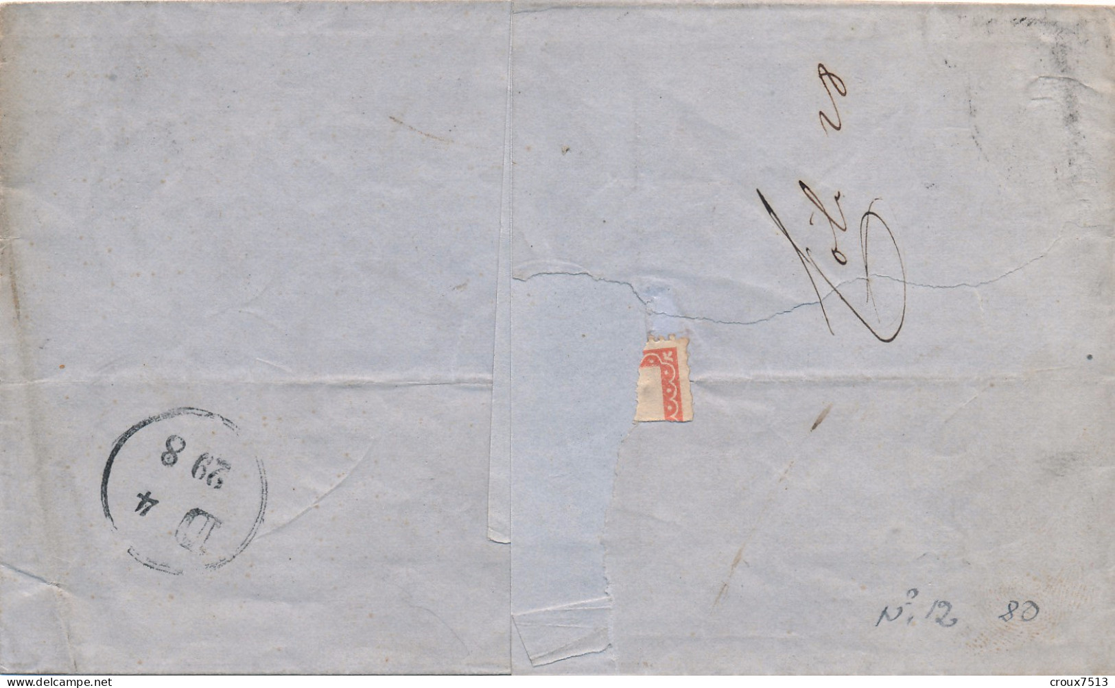 1854 LSC 3 Sgr TTB. - Lettres & Documents