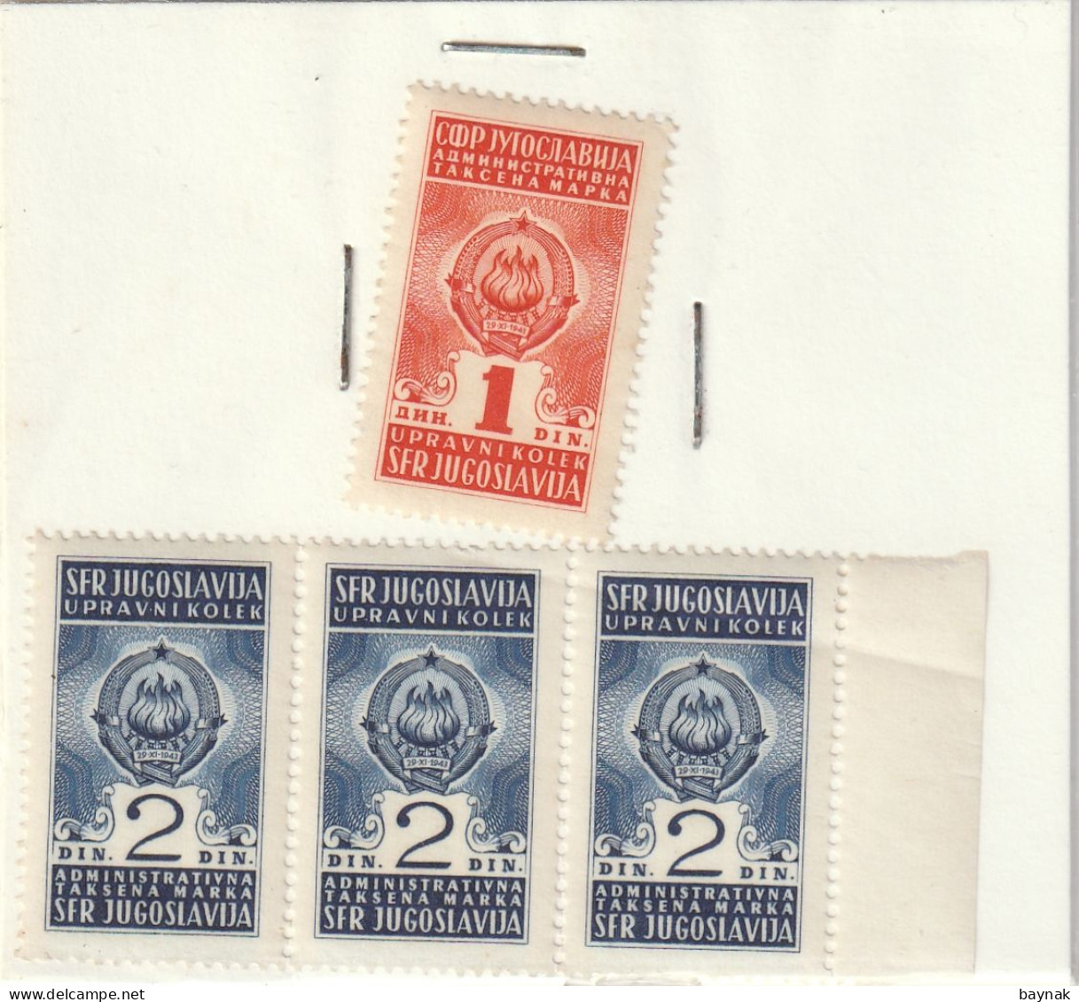 4 X DIENSTMARKE  YUGOSLAVIA  --  NEUE, UNGELAUFEN - Service