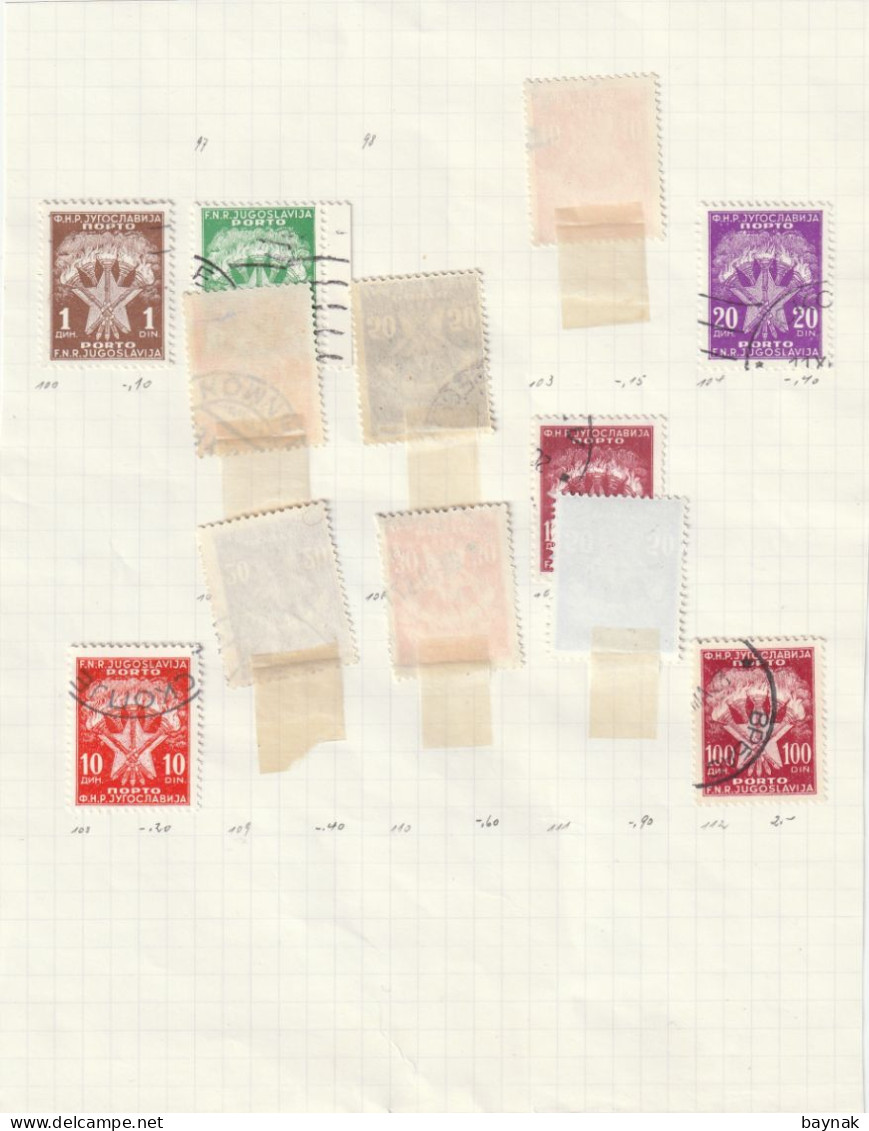 15 X PORTO MARKE  YUGOSLAVIA  --  MIT FALZ - Timbres-taxe