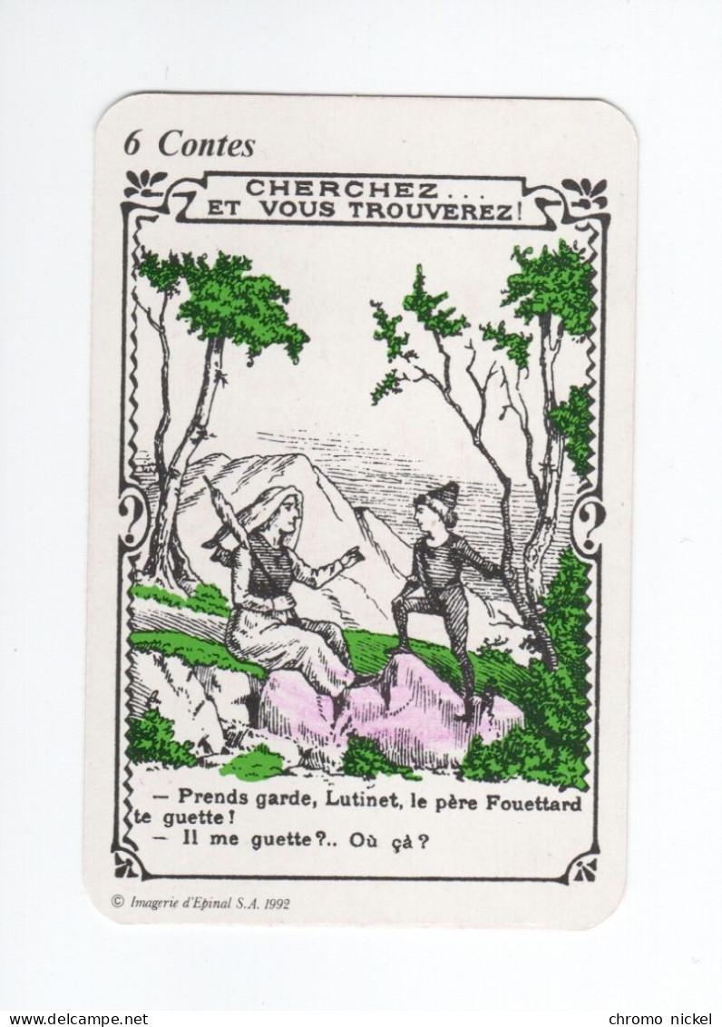 Chromo Devinette Carte à Jouer Conte Le Père Fouettard TB - Other & Unclassified