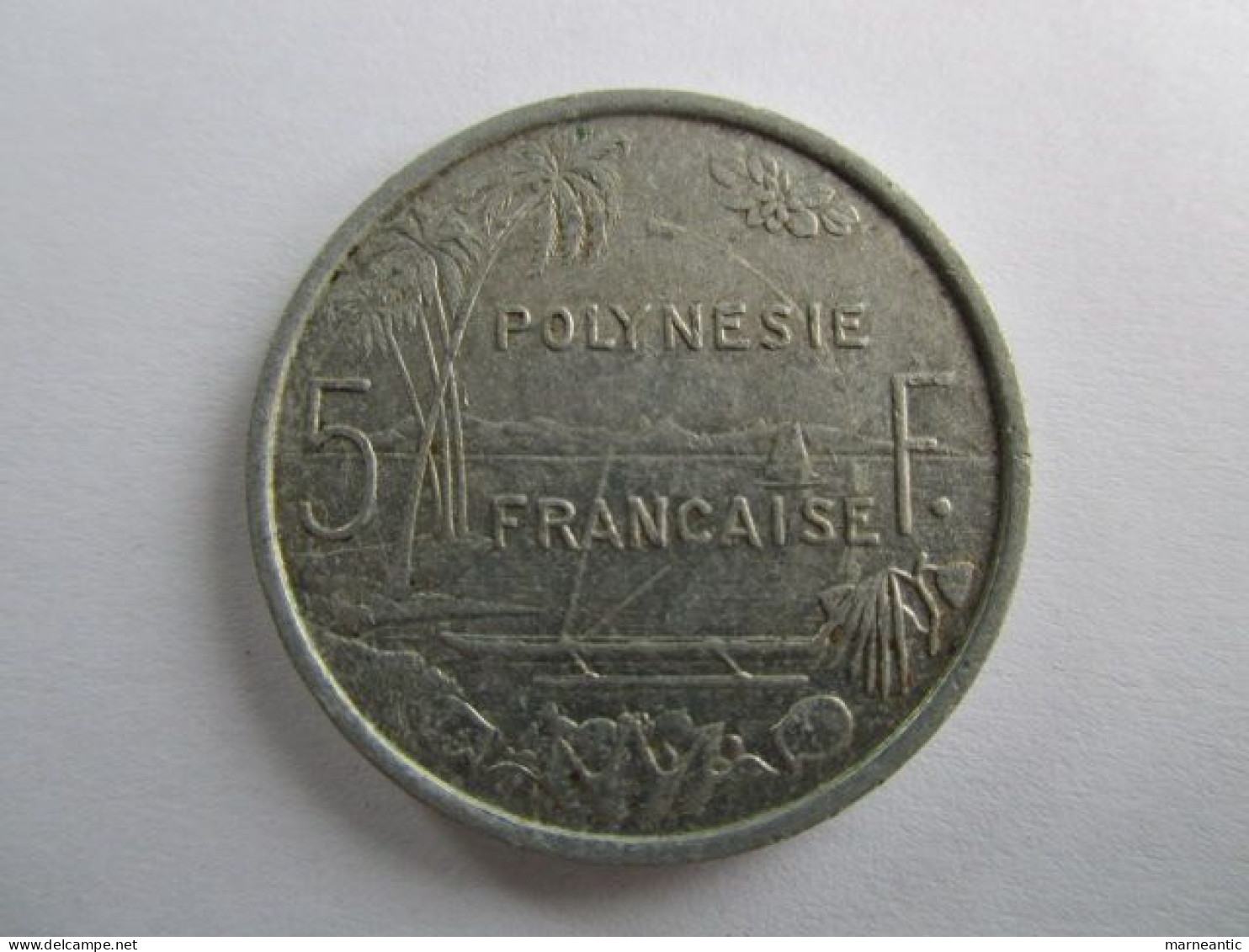 Polynésie Française Pièce 5 Francs 1986 - Frans-Polynesië