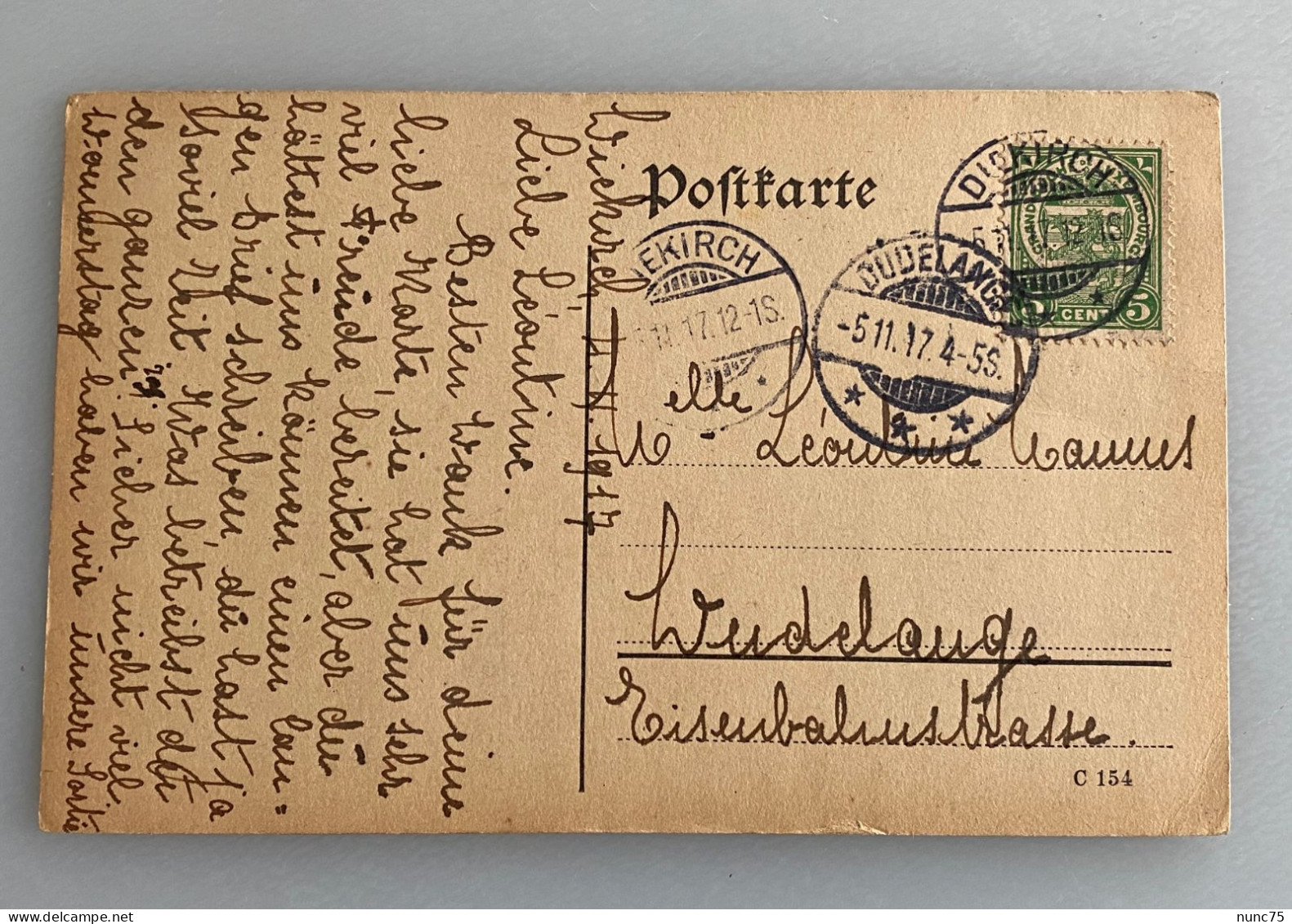 •• DUDELANGE Ww1 1917 DIEKIRCH - 1914 1918 1. Weltkrieg OCCUPATION - Düdelingen