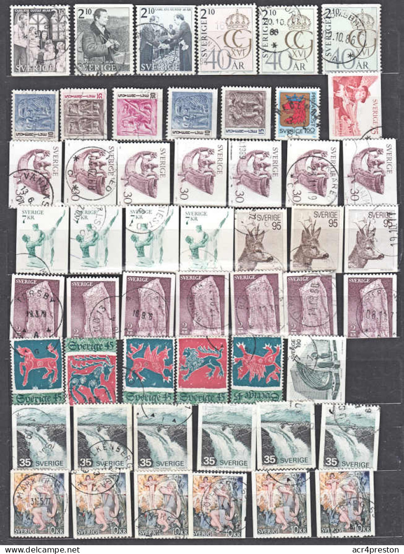 J0051 SWEDEN, Lot Of 600+ Fine Used Stamps - Collections