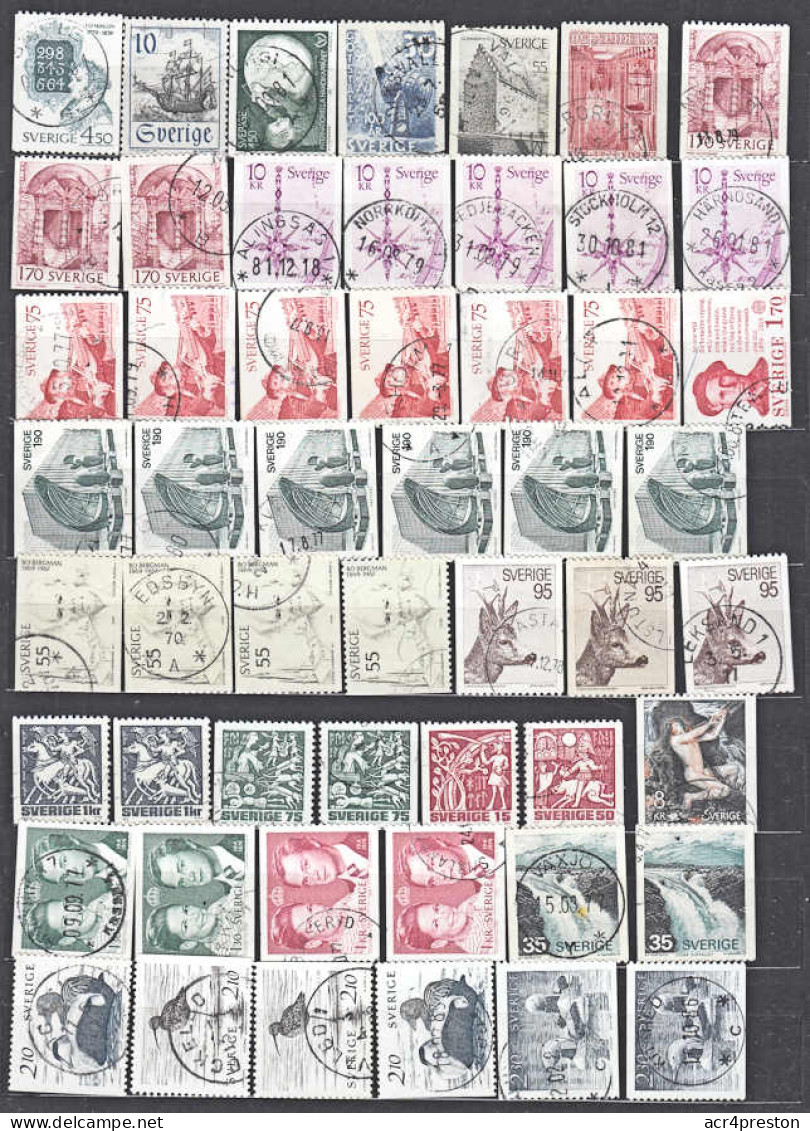 J0051 SWEDEN, Lot Of 600+ Fine Used Stamps - Collections