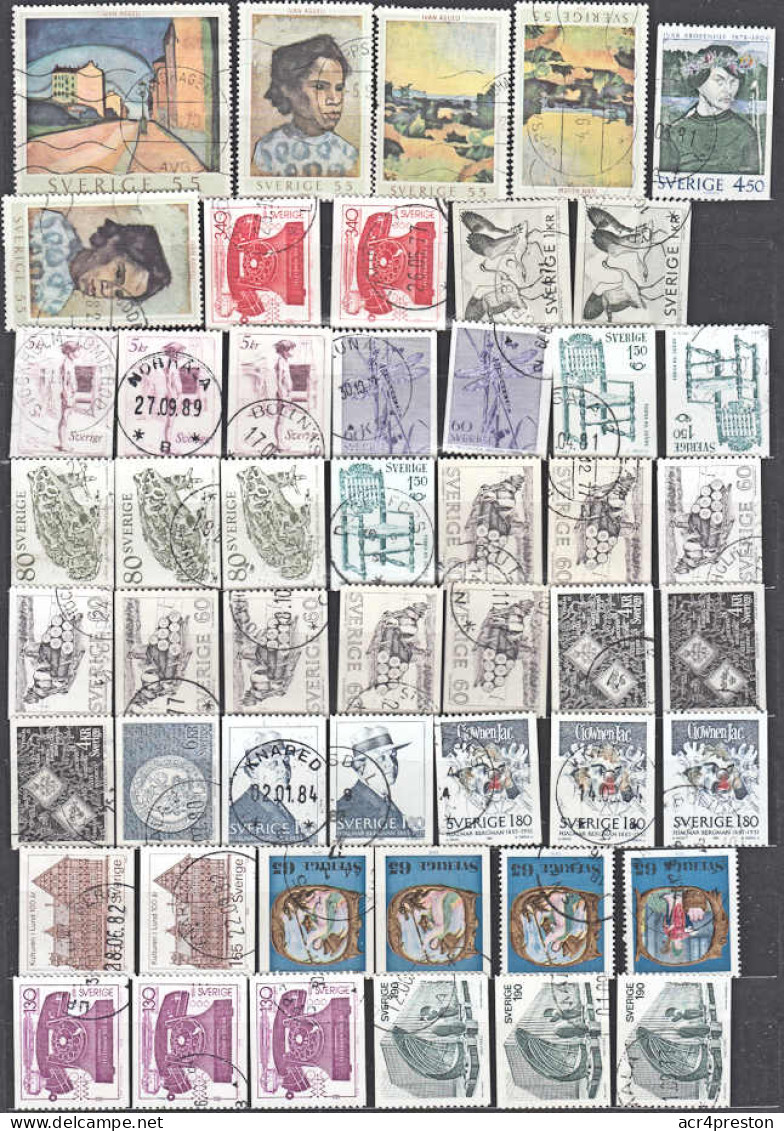 J0051 SWEDEN, Lot Of 600+ Fine Used Stamps - Collections