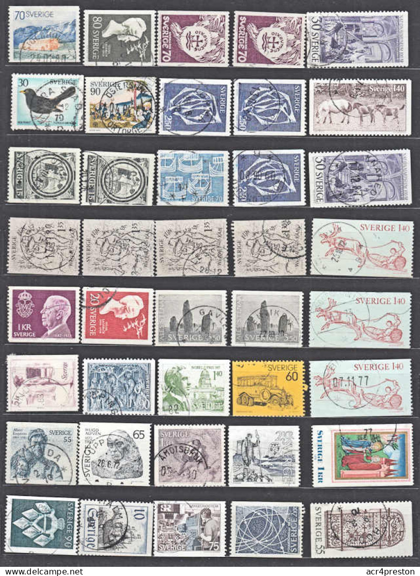 j0051 SWEDEN, Lot of 600+ fine used stamps