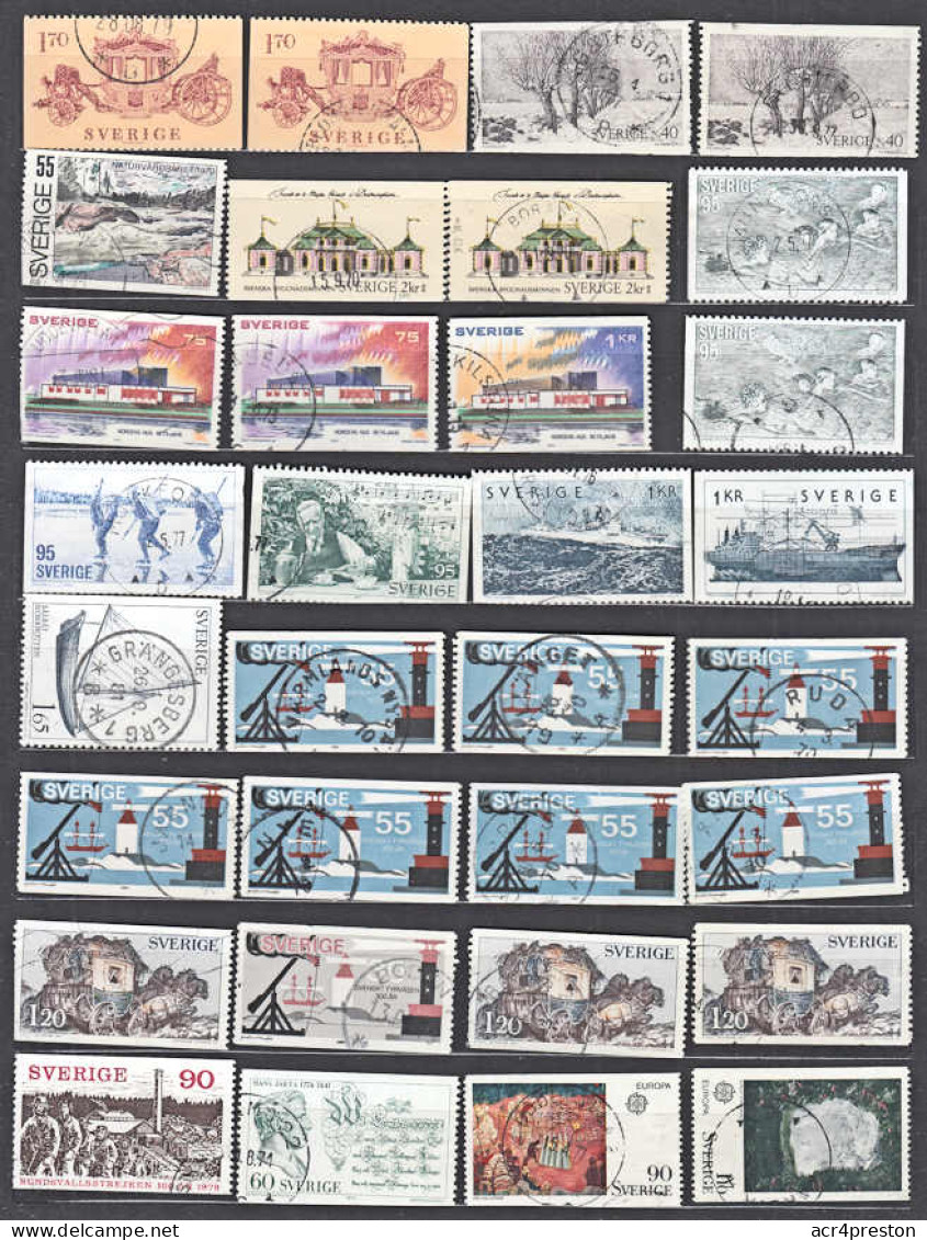 j0051 SWEDEN, Lot of 600+ fine used stamps