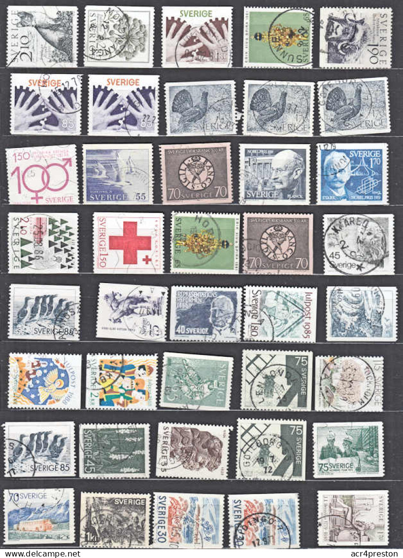 j0051 SWEDEN, Lot of 600+ fine used stamps