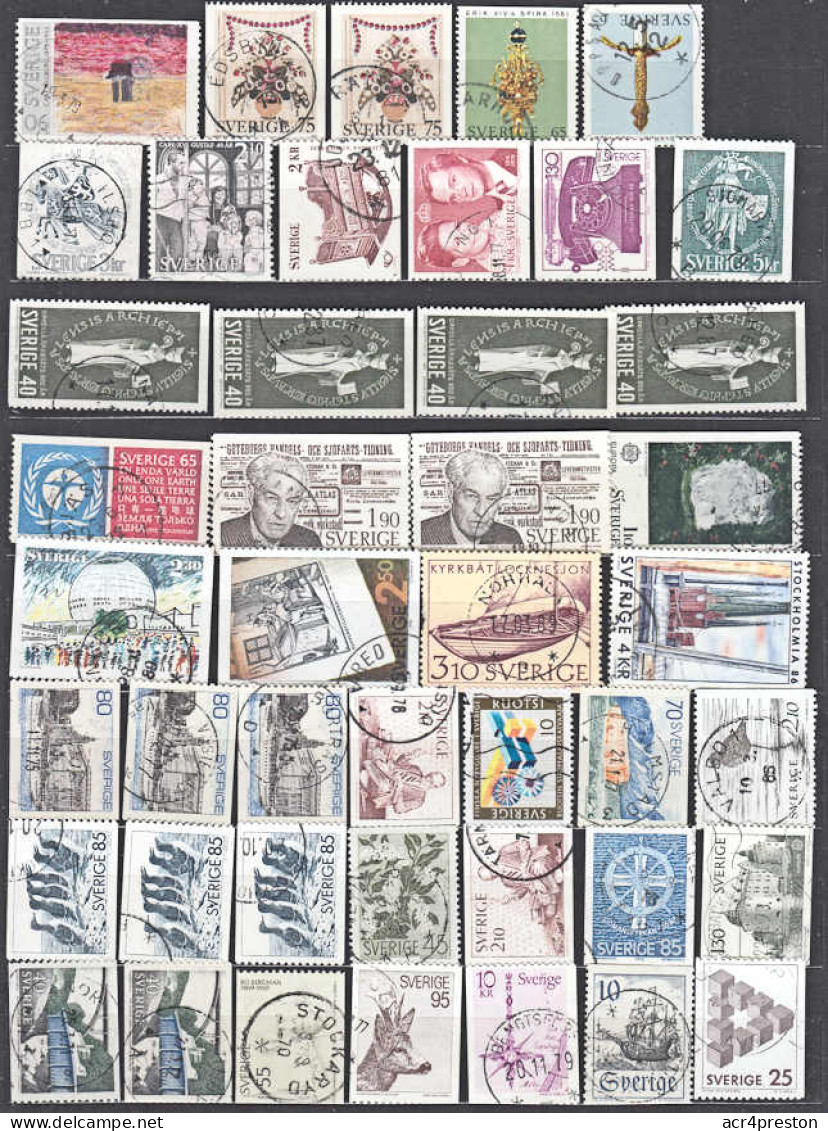 j0051 SWEDEN, Lot of 600+ fine used stamps