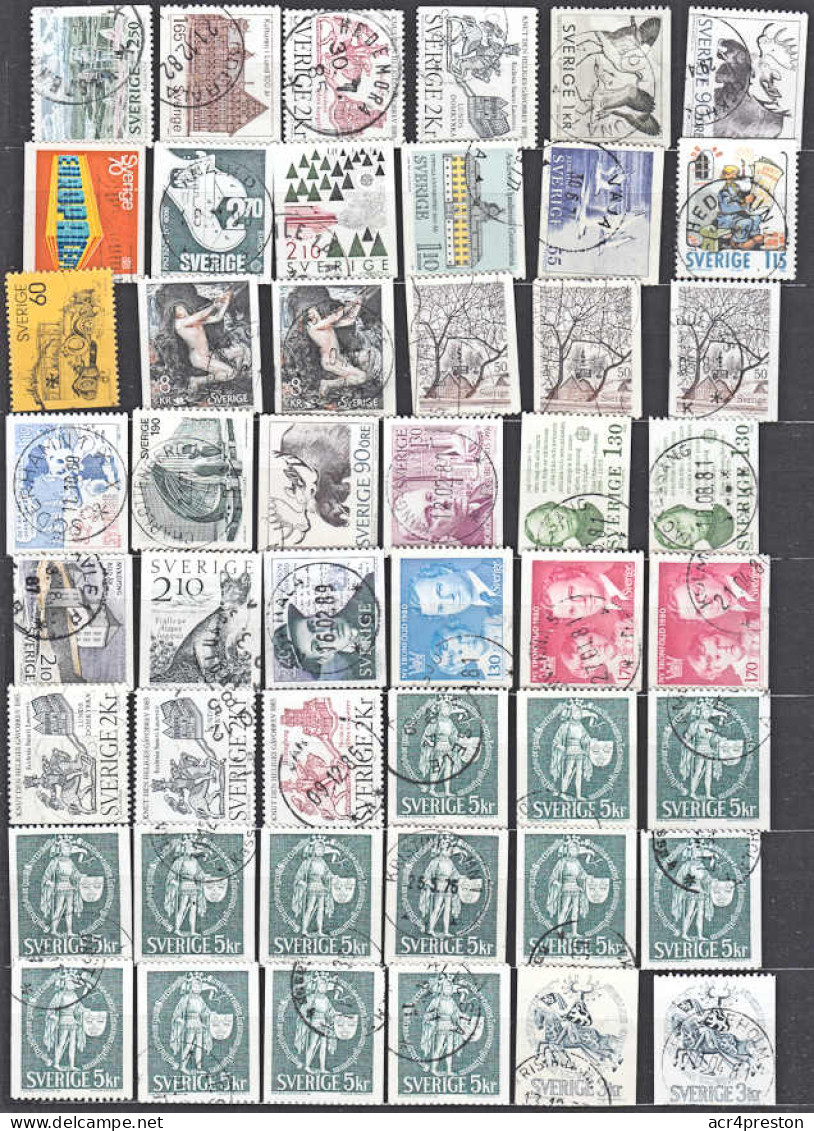 j0051 SWEDEN, Lot of 600+ fine used stamps