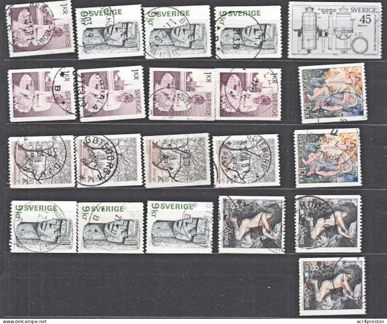 j0051 SWEDEN, Lot of 600+ fine used stamps