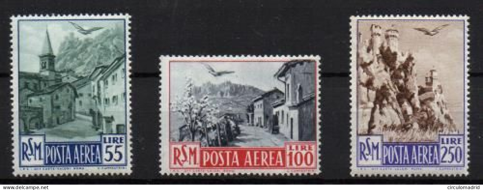 San Marino Aéreo Nº 79/81.. Año 1950 - Airmail