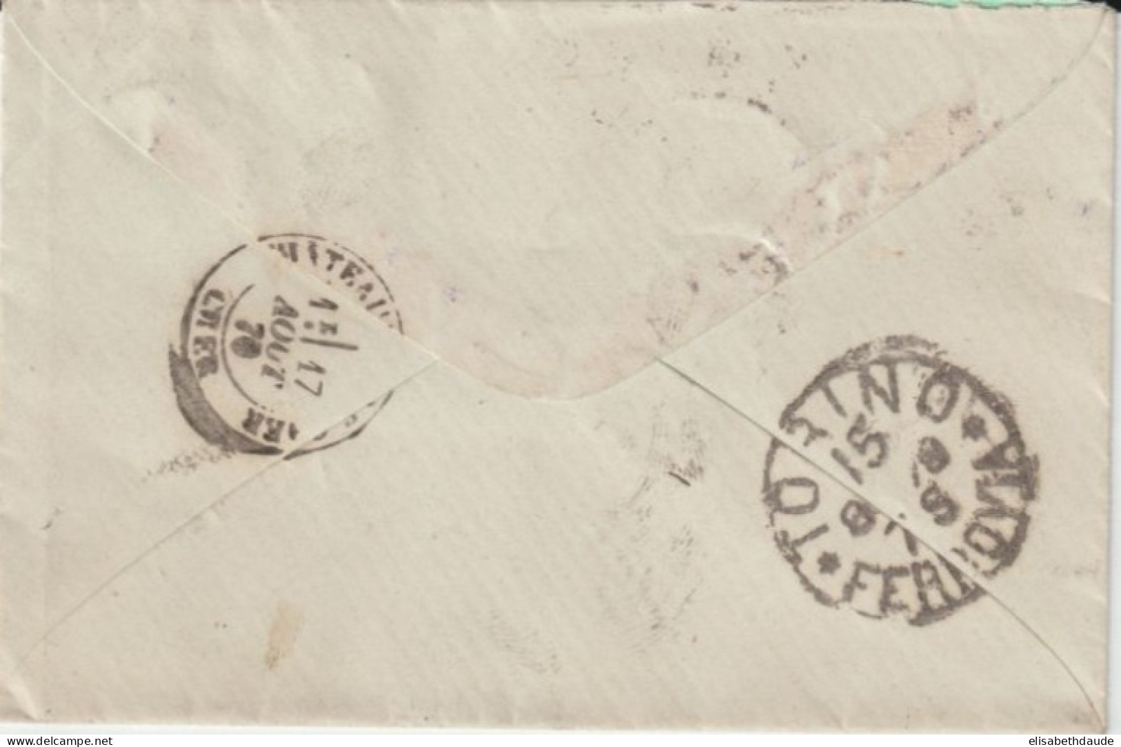 1878 - ENTREE Par AMBULANT ITALIE "IT.MOD.A.MARS.A PARIS" SUP ET RARE ! Sur ENVELOPPE De SALUZZO => CHATEAUNEUF (CHER) - Entry Postmarks